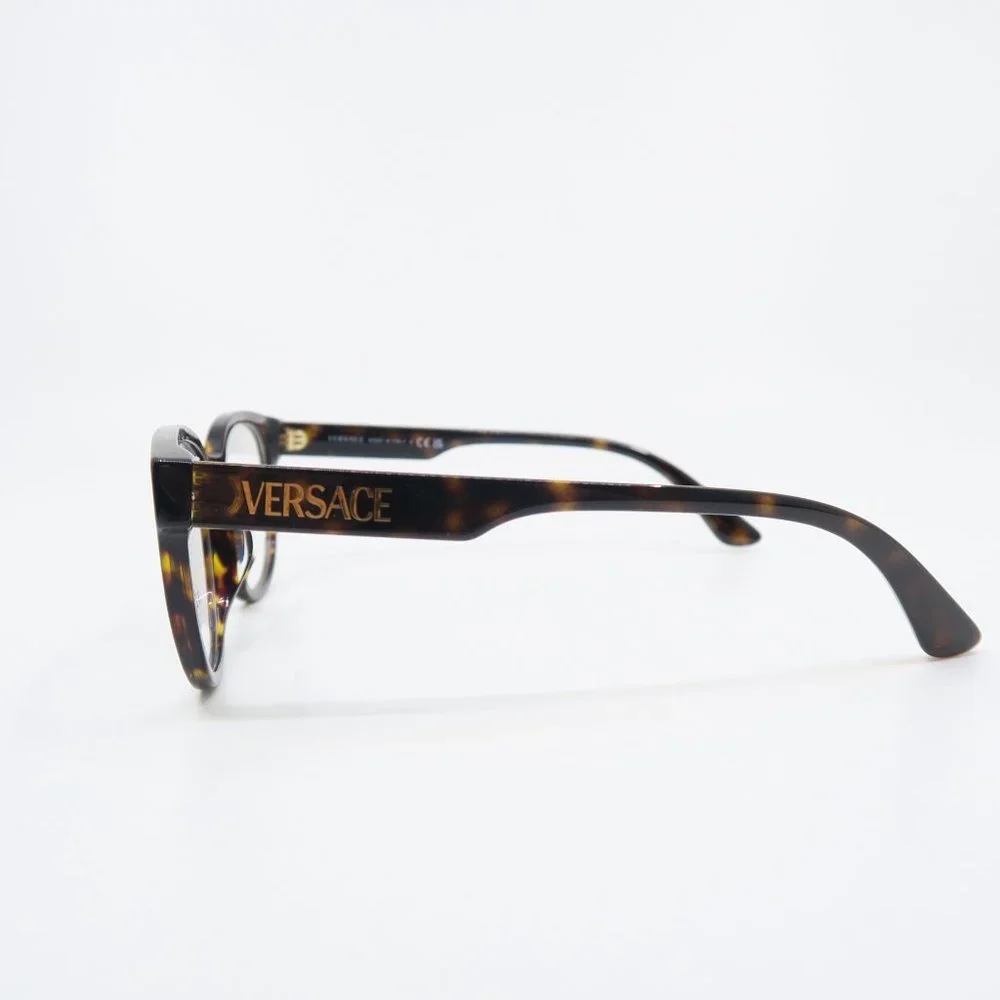 Versace VE 3317-F 108 51mm Brown Tortoise Asian Fit New Unisex Eyeglasses Frames - Picture 8 of 10